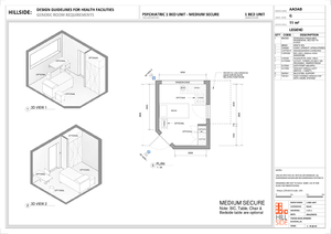 Psychiatric 1 Bed Unit Medium secure (Plan 3D View).png