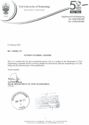 Vhonani Sadiki in-service training letter.png