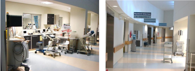 Equipment bay and clean-theatre corridor (Courtesy of Red Cross Hospital)